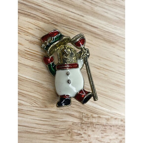 Vintage Snowman Brooch $5 with bundle - Picture 3 of 8